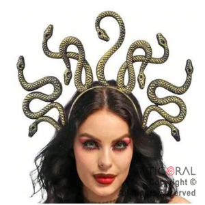 VINCHA MEDUSA ORO x 1